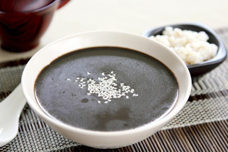 Chinese Black Sesame Dessert Soup